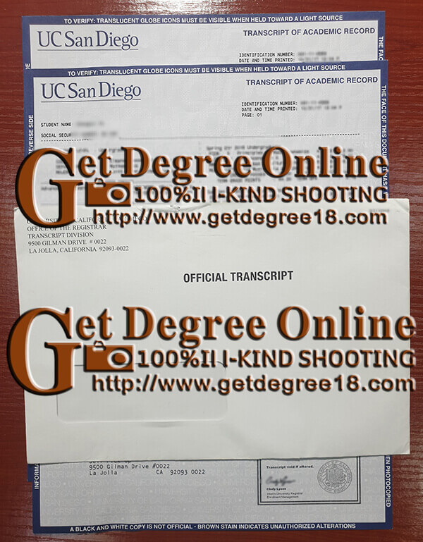UC San Diego transcript